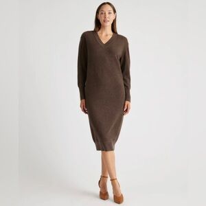 Mongolian Cashmere Midi Sweater Dress